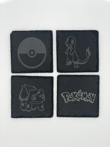 Pokémon Laser Engraved Coasters